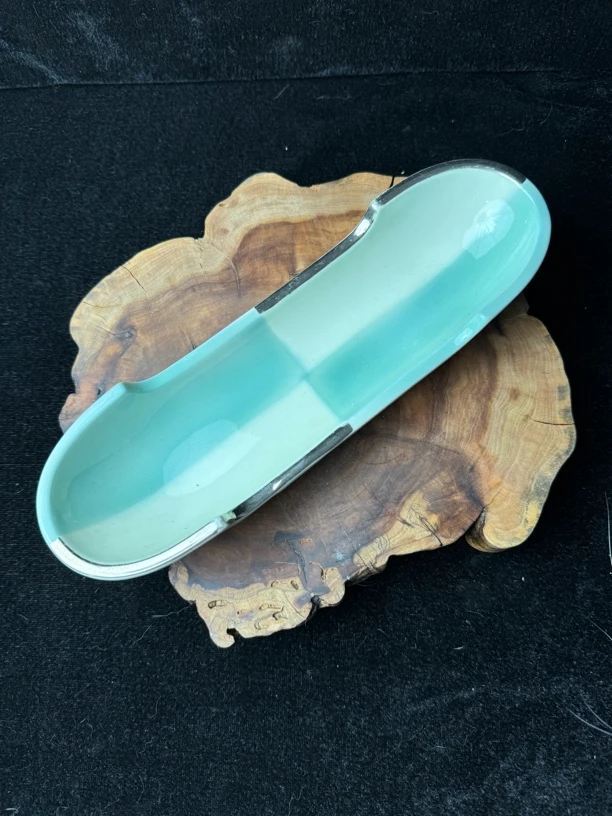 撞色长盘异形茶盘