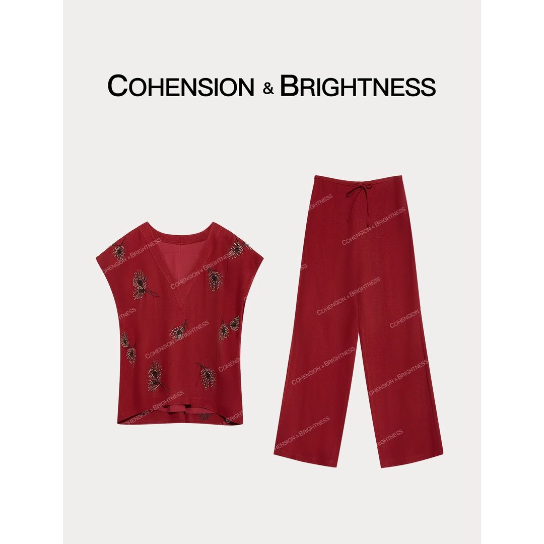 23周年庆【庄生晓梦】春季质感优雅风钉珠时尚刺绣套装汉服TR026