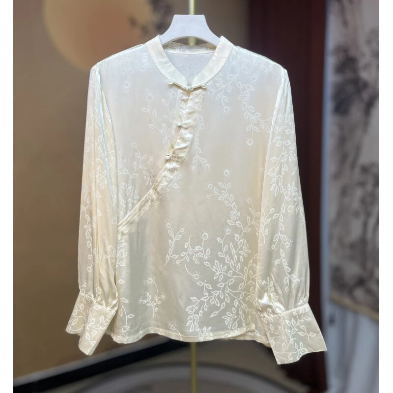 068新款高级国风显气质百搭简约定制款轻奢贵气上衣小衫女