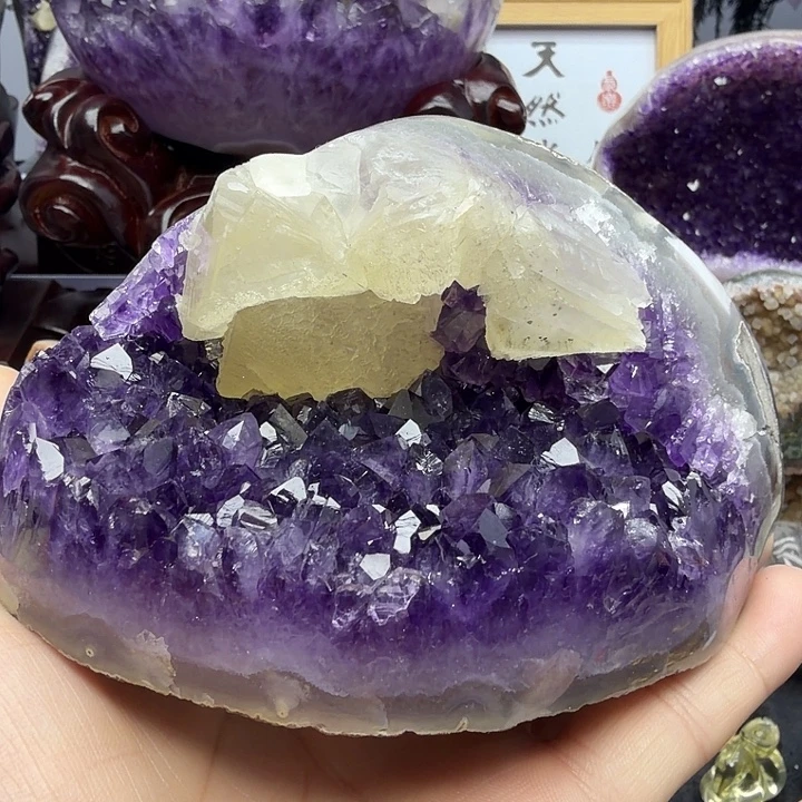 未镶嵌紫晶珠宝半成品
