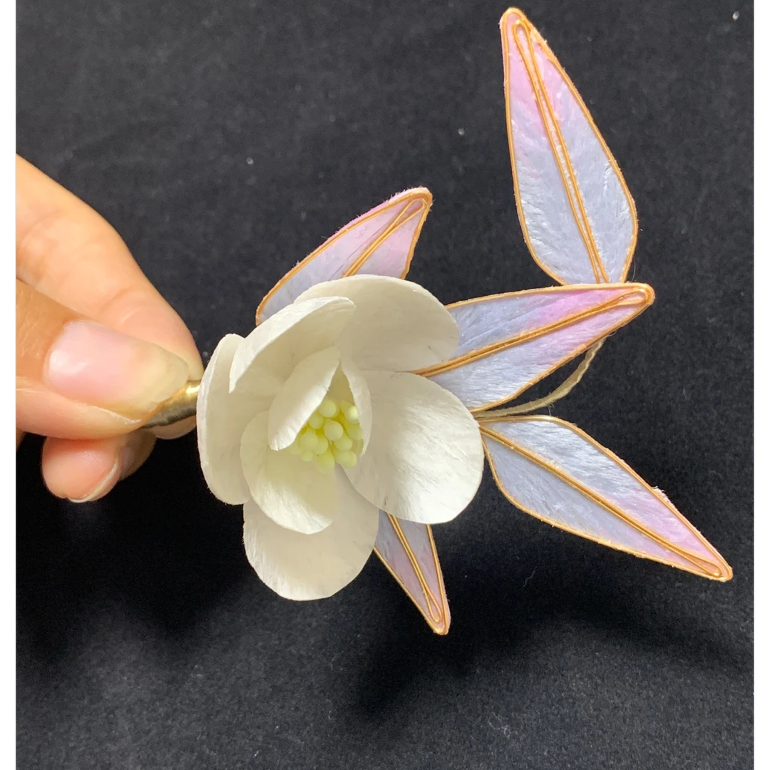 非遗绒花  日常发夹发簪