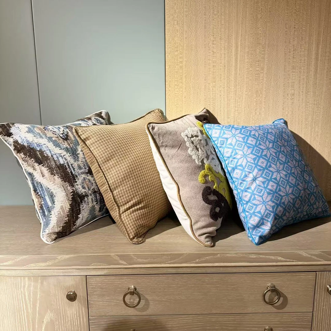 现代简约美式法式沙发抱家用枕套 （随机发货）