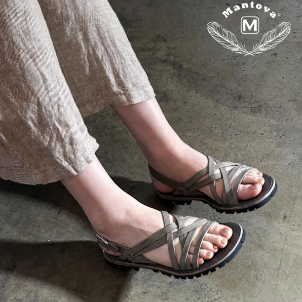 Mantova 曼托瓦露趾罗马凉鞋鞋子时尚赫本风韩系