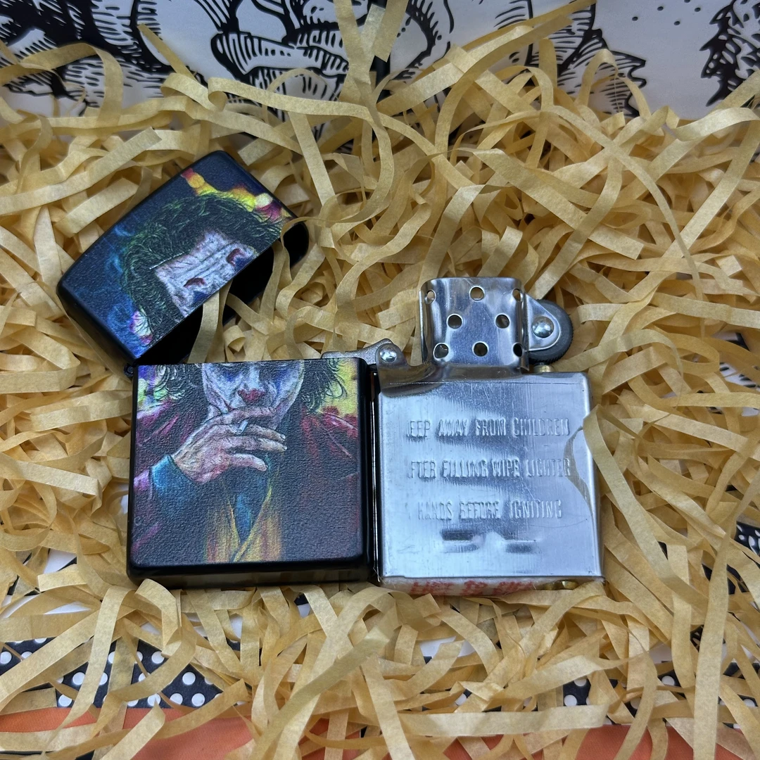 金属防风双面小丑彩系列磨砂质感打火机收藏纪念礼物C创意个性