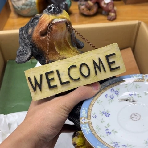 P***i瓷片摆件工艺品瓷器摆件777