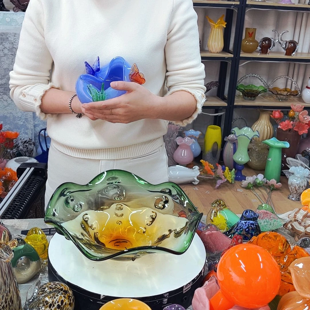 果盘 福利琉璃工艺品