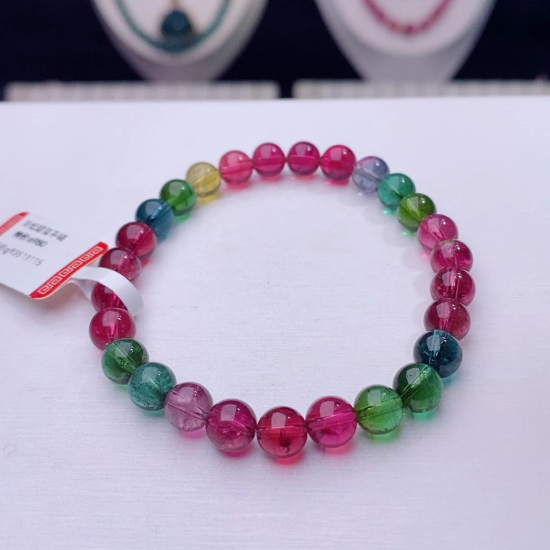 未镶嵌手链碧玺圆珠手链yy