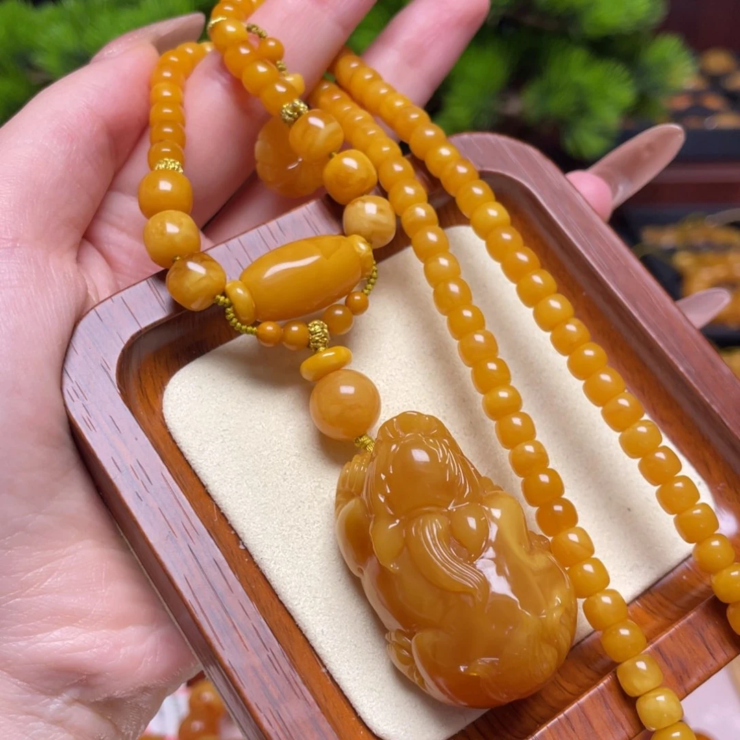 蜜蜡颈饰未镶嵌项链