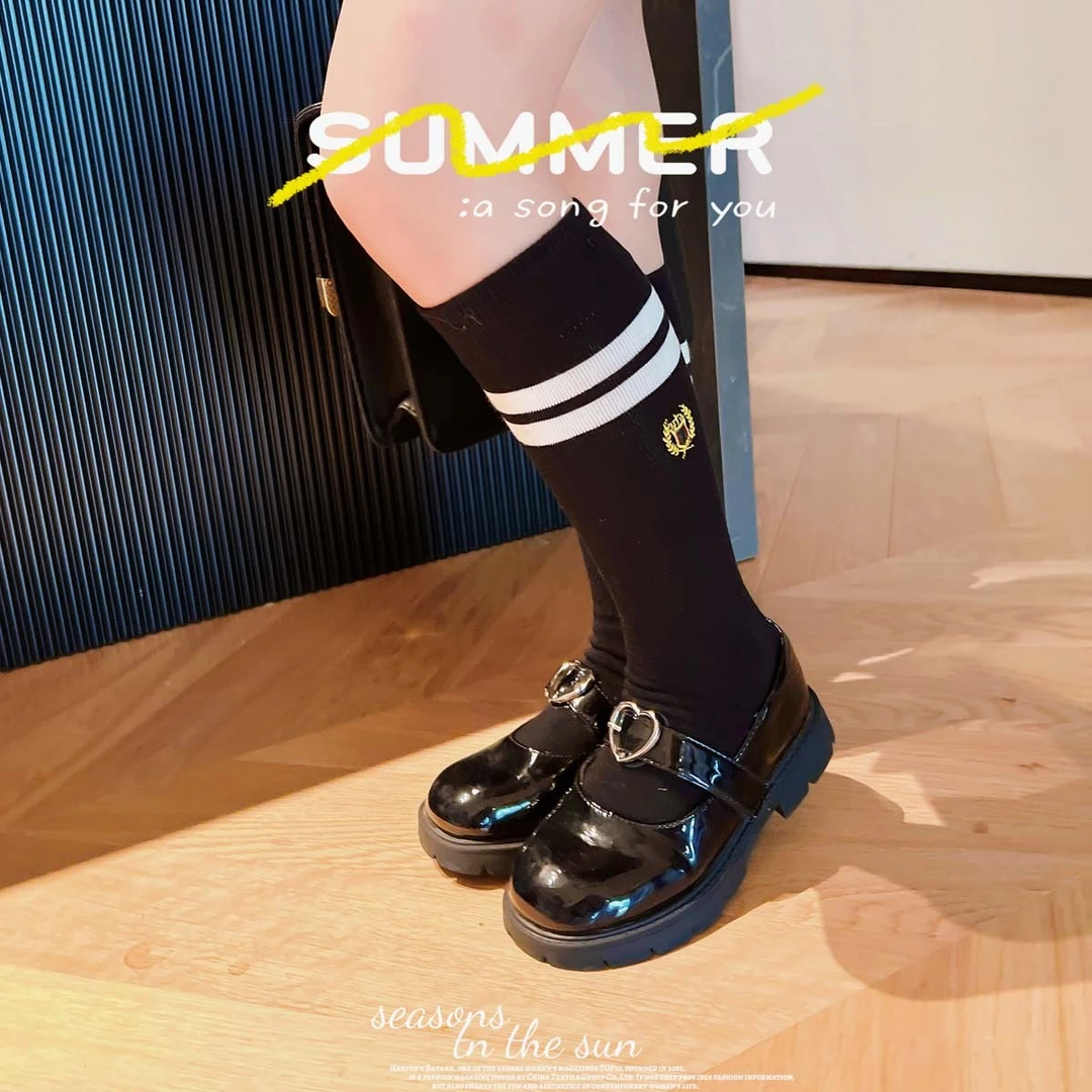 Lenakids【现货】学院JK风中筒袜百搭22081102