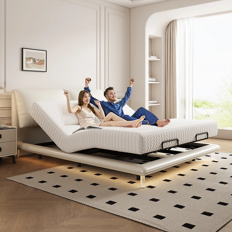 大象耳朵智能床主卧悬浮奶油风床电动床简约婚床轻奢双人大床