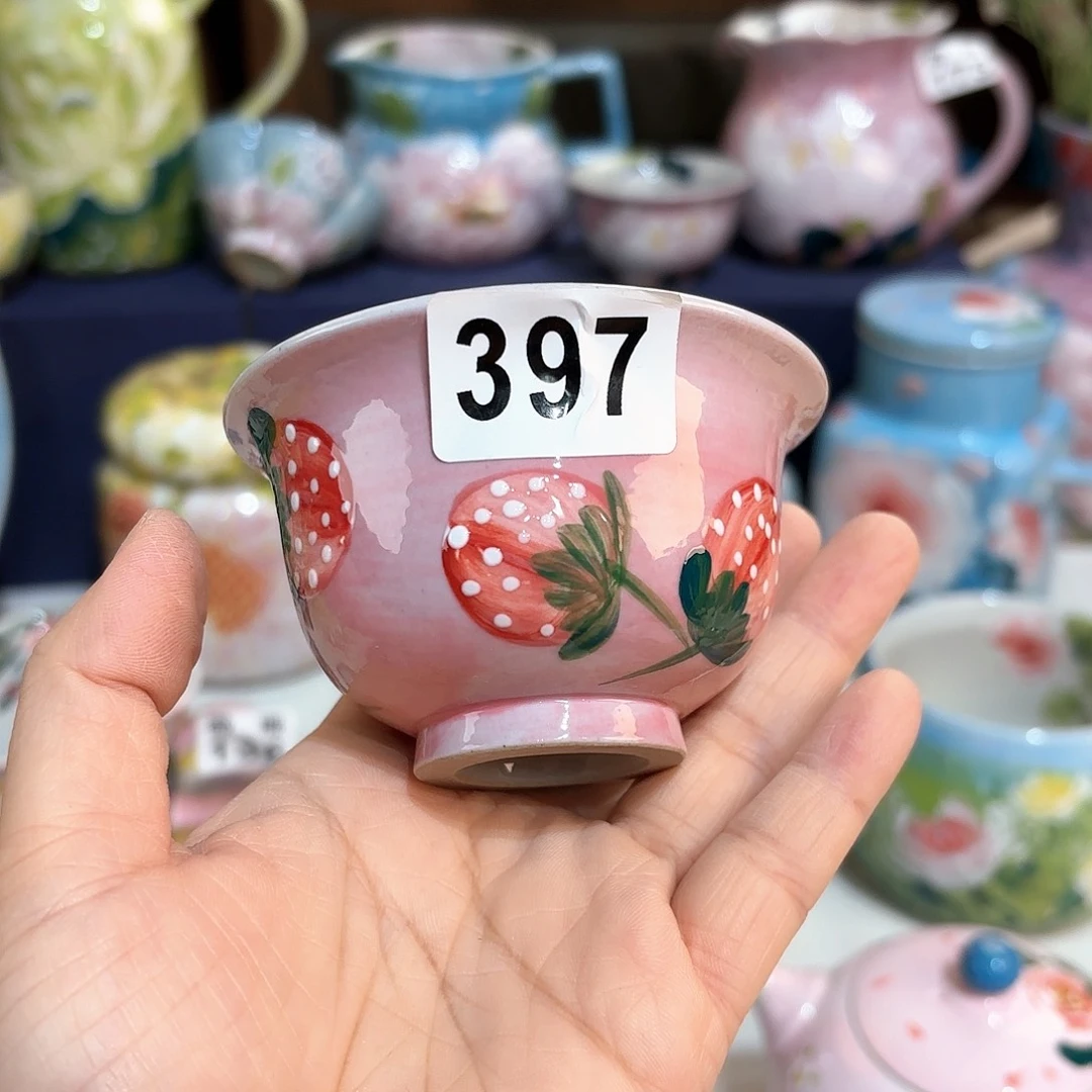 景德镇手绘高温釉下彩陶瓷茶具