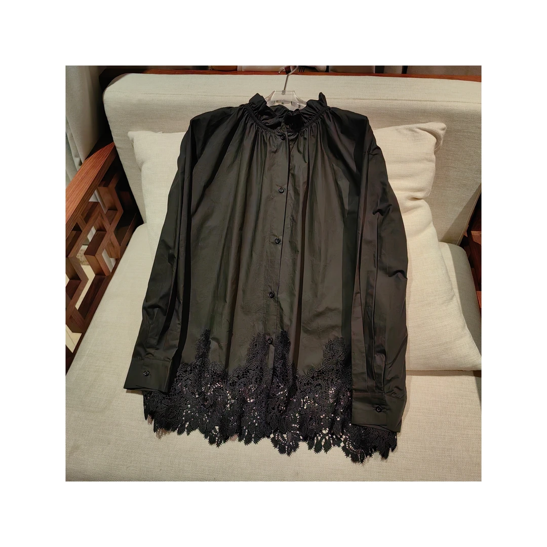 25461377【黑金时代】撞色装饰扣精致衬衫