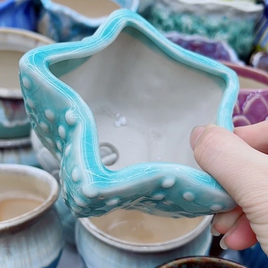 多肉绿植陶瓷花盆9.9包邮