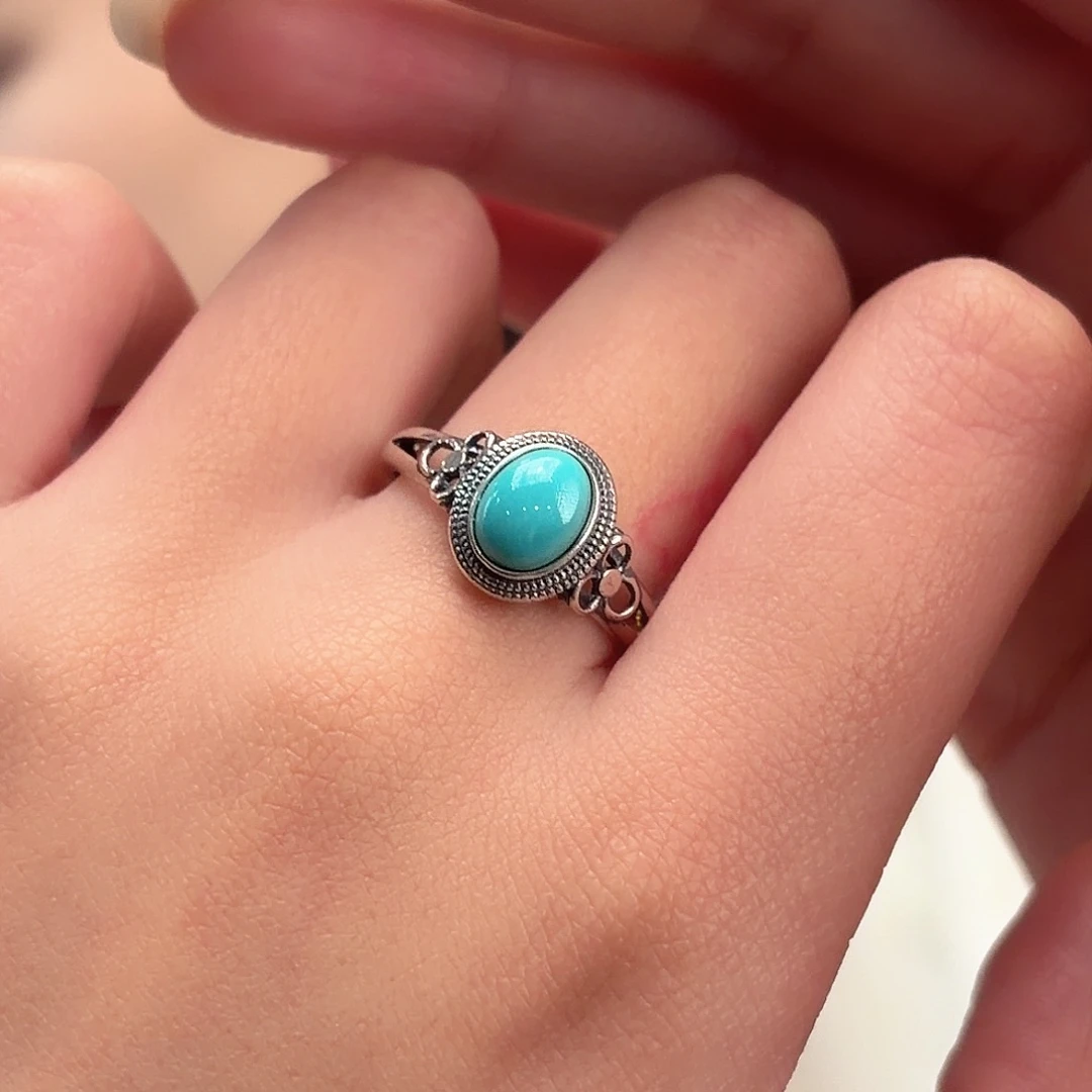 绿松石银S925镶嵌颈饰