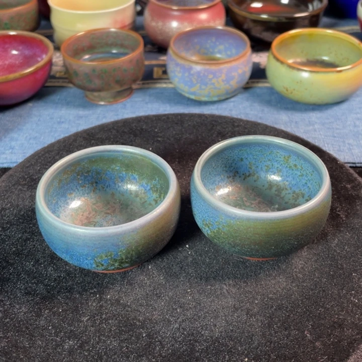 摆件钧瓷碳烧炉钧小品杯