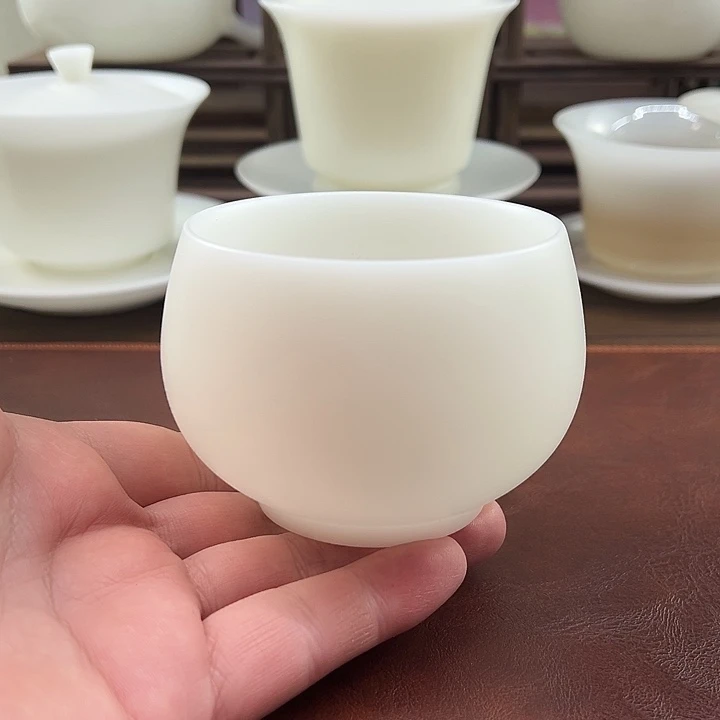 隐唐窑/璞玉素烧170ml罗汉主人杯