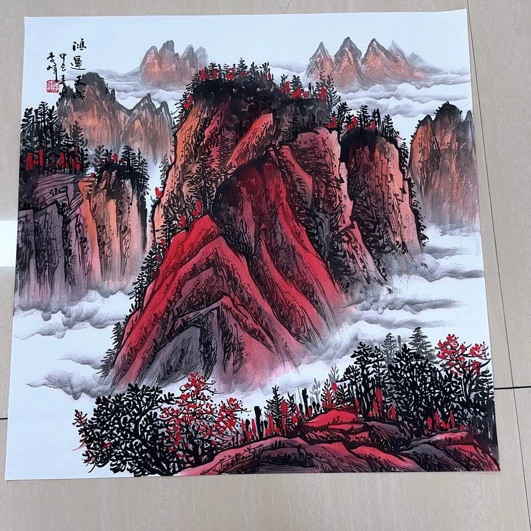 国画国画作品展。国画