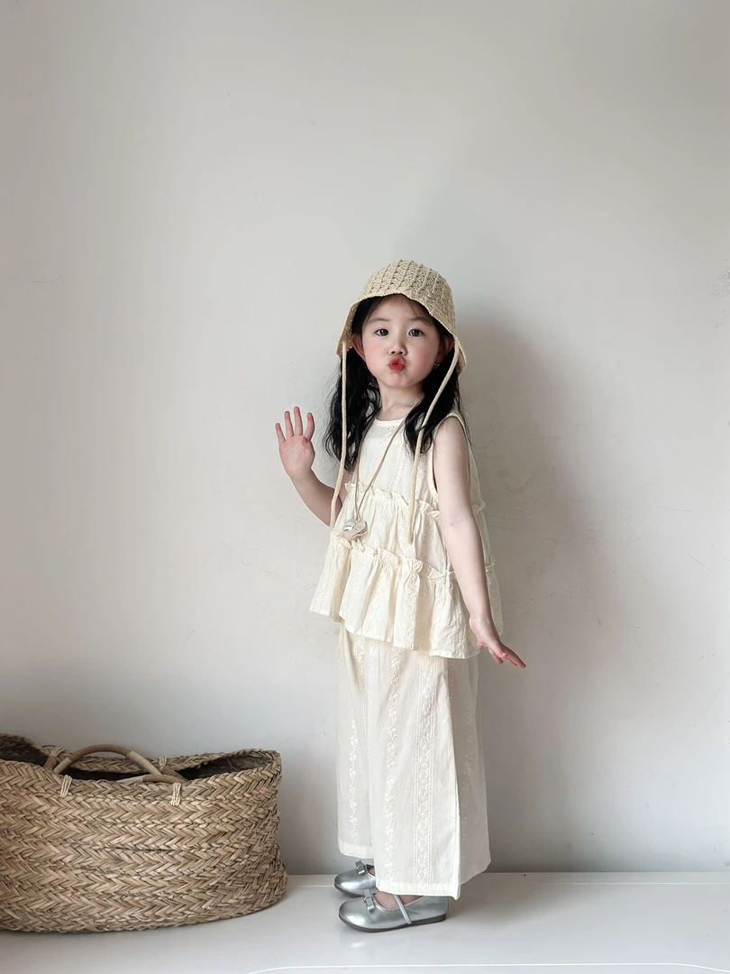 宝宝2025夏装时髦套装儿童装娃娃领两件套女童网红夏季潮