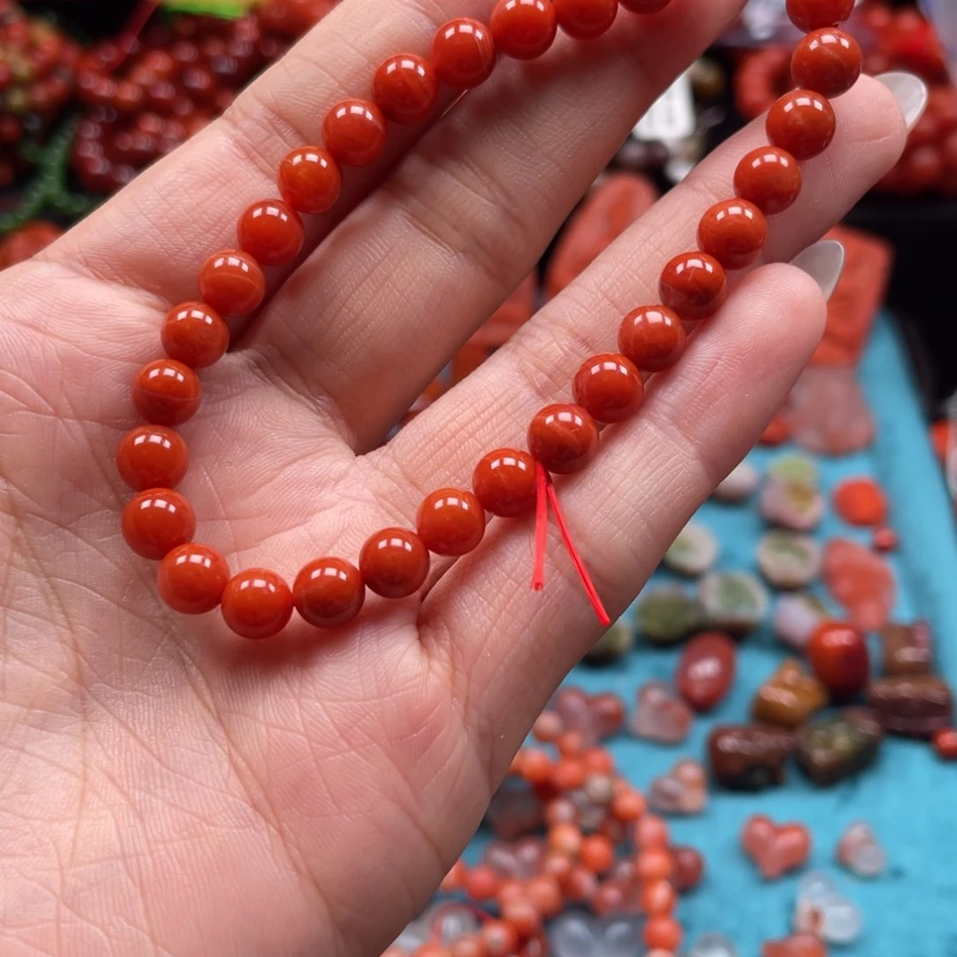 手链未镶嵌南红玛瑙瓦西料6mm