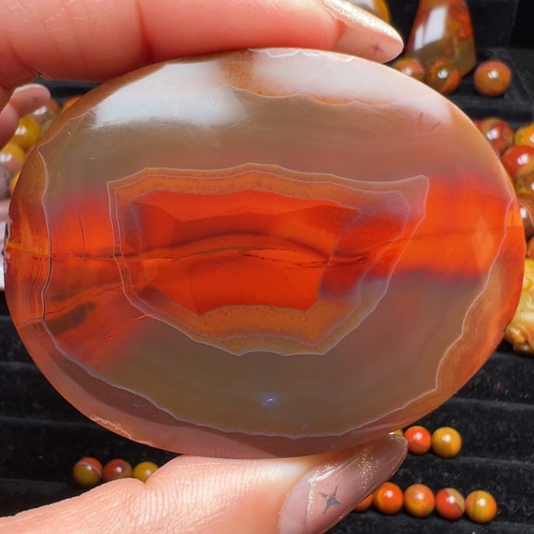 我***我玛瑙/玉髓未镶嵌战国红