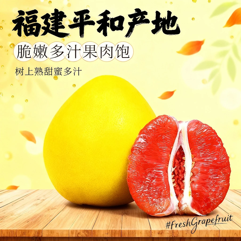 福建平和红心蜜柚子新鲜现摘应季时热带令孕妇水果坏果包赔P