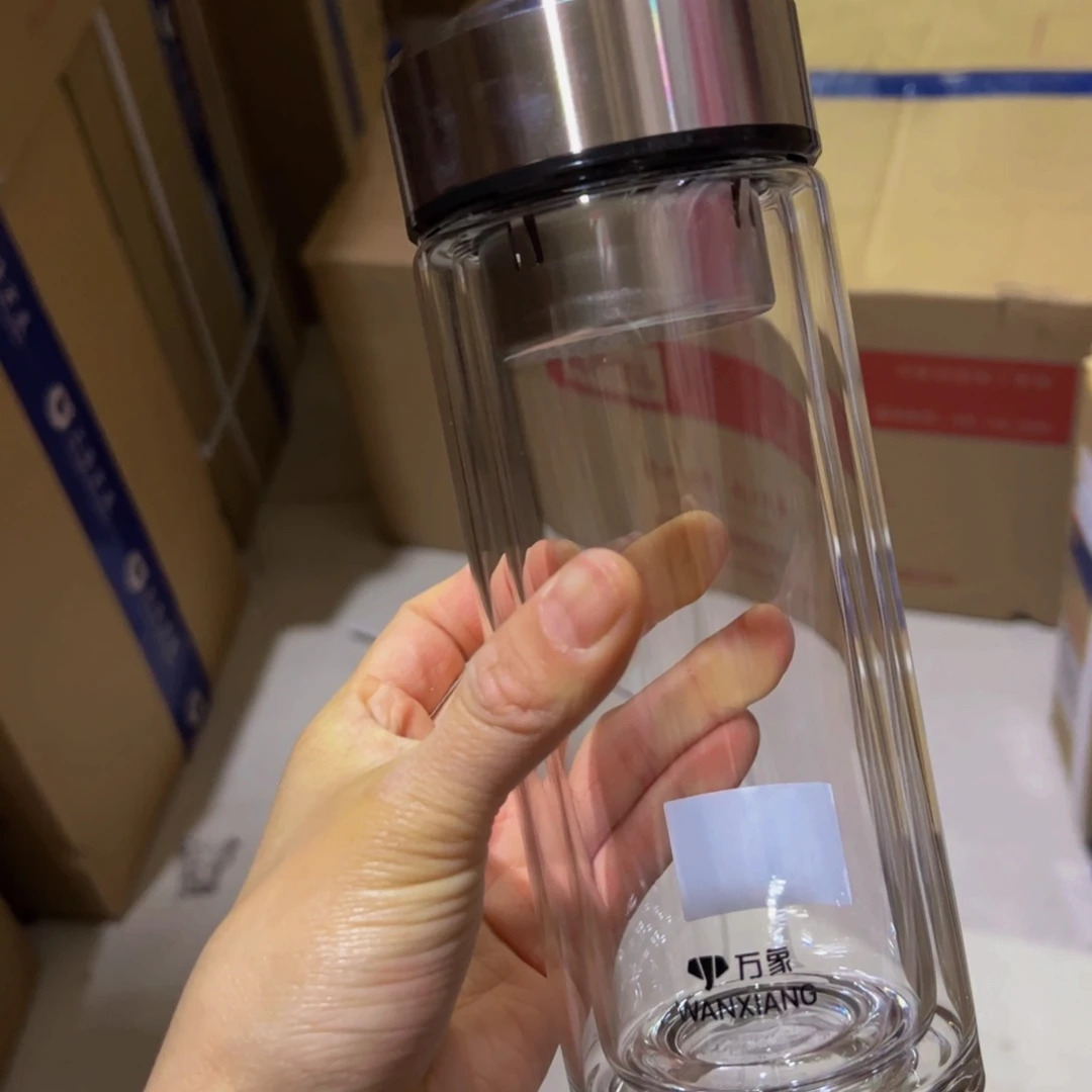 V929双层玻璃杯430ml➕杯套