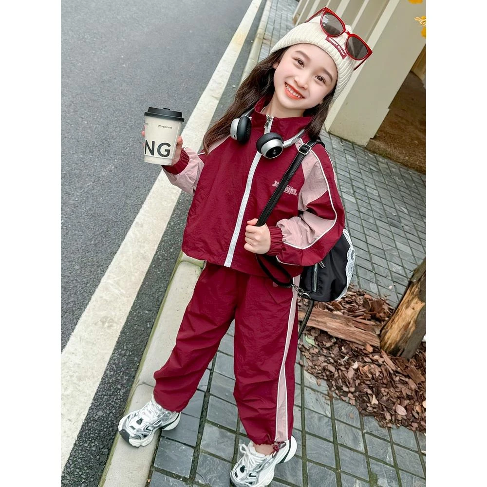 MK&UR.BV女童秋装2025新款儿童衣服洋气休闲时尚宝宝运动装两件套