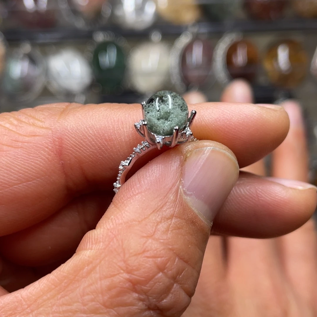 【闪购商品】水晶珠宝半成品银S925镶嵌戒指