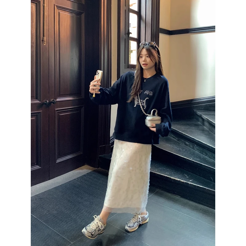 【ALINDM年中大清仓】胖mm200斤冬裙子高级感高腰显瘦半身裙AS26038