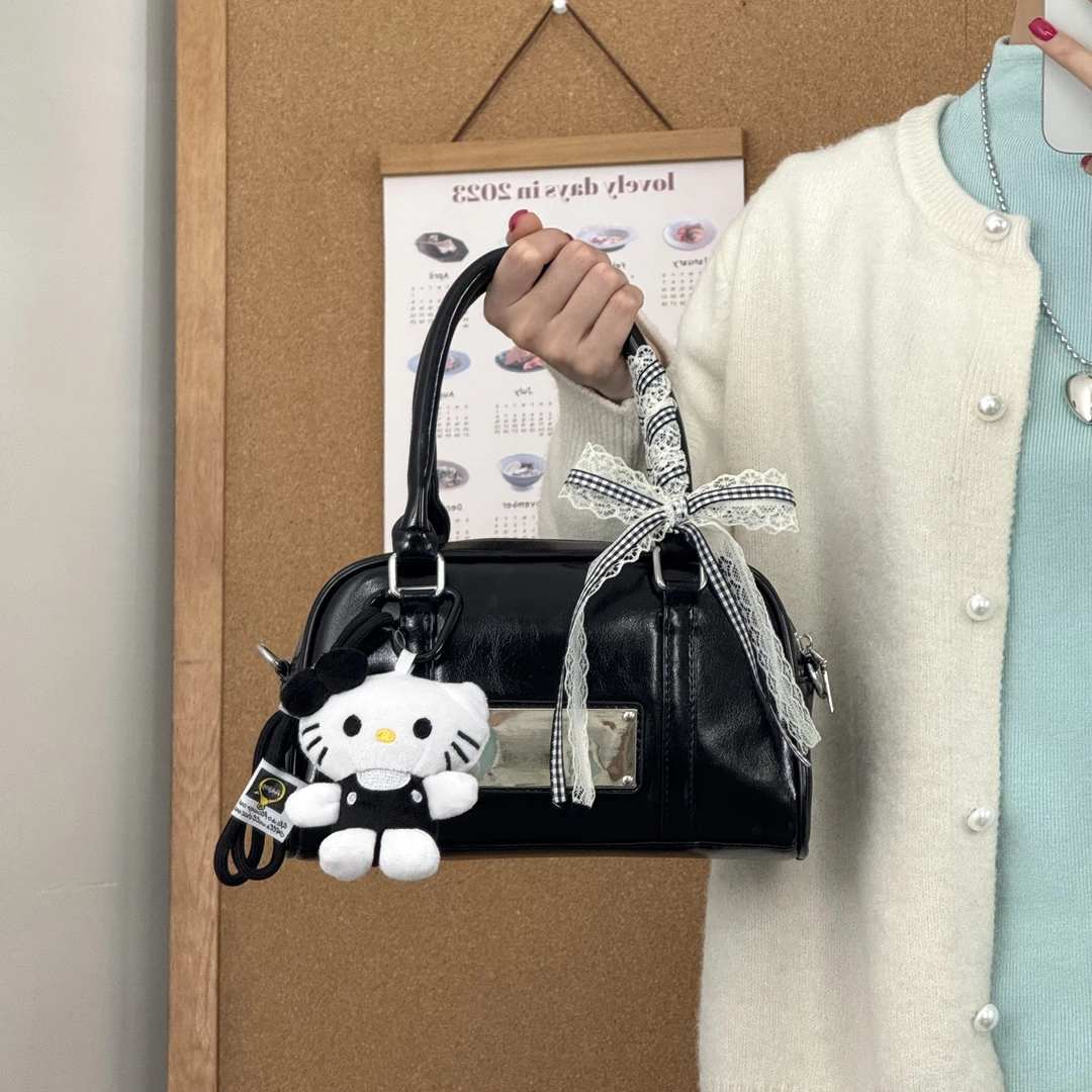 一张同学【长约22宽9高14单位厘米】时尚手提单肩斜跨包C4317黑