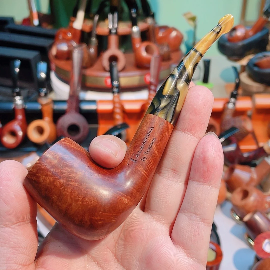 全新意大利塔拉木纳彩嘴石楠木工艺品