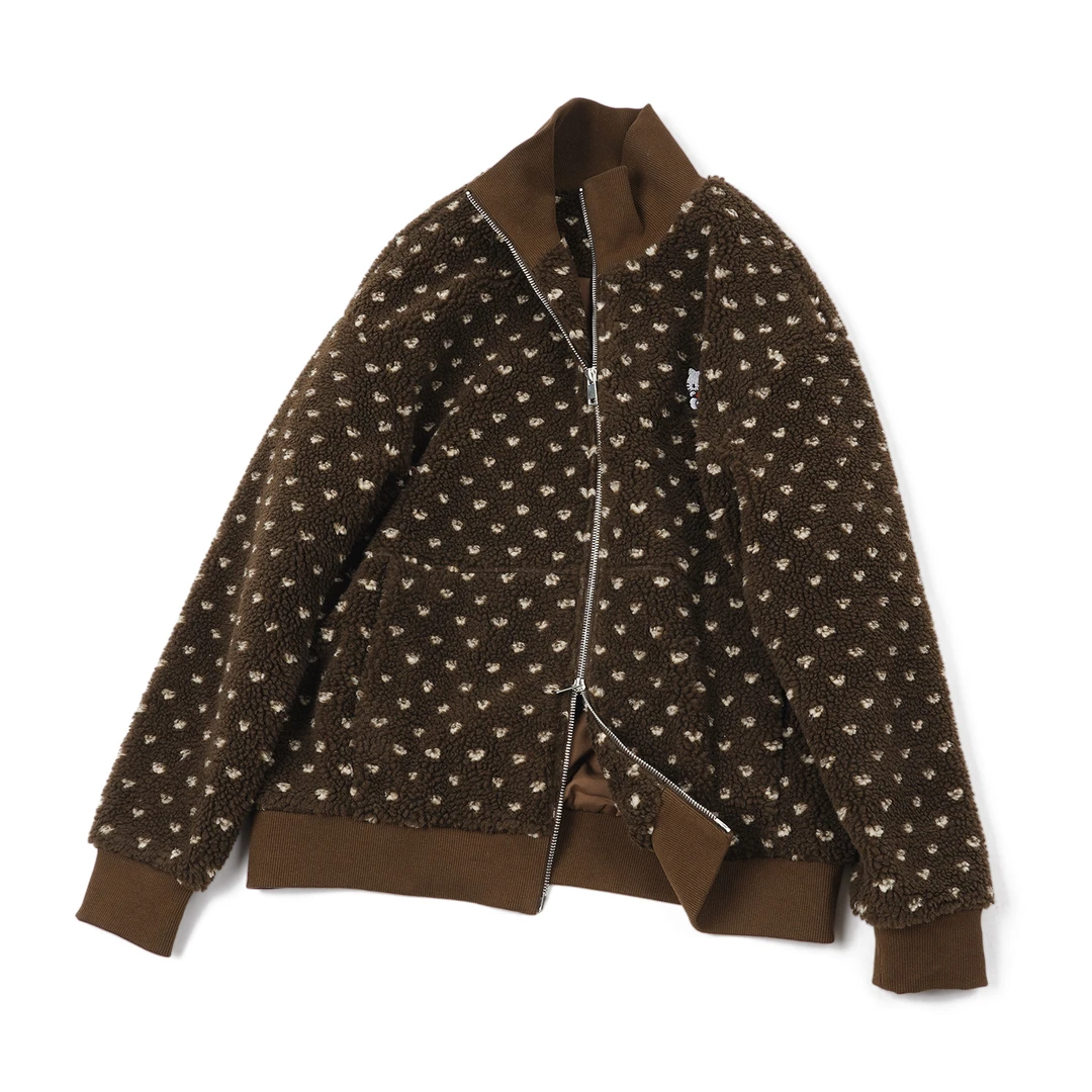 FAIRFAFO【波点凯蒂立领外套】WTBL4C247可爱舒适保暖复古休闲外套