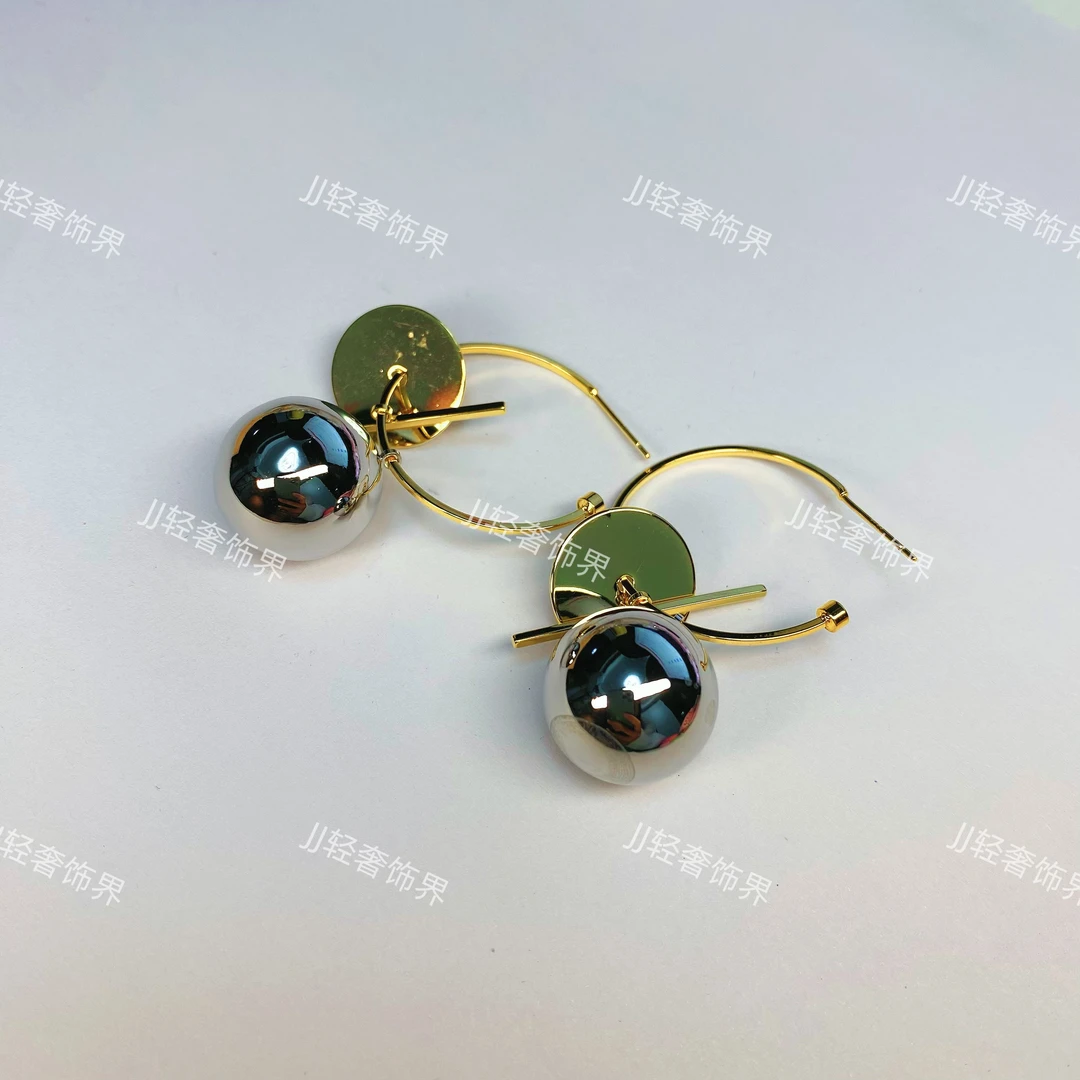 合金耳饰 2025新款金银色双色个性款耳环