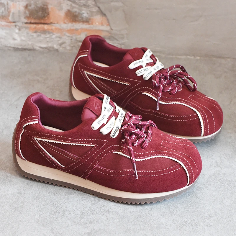 shougu/首谷复古厚底阿甘德训鞋女2025新款巨好看休闲轻便运动鞋