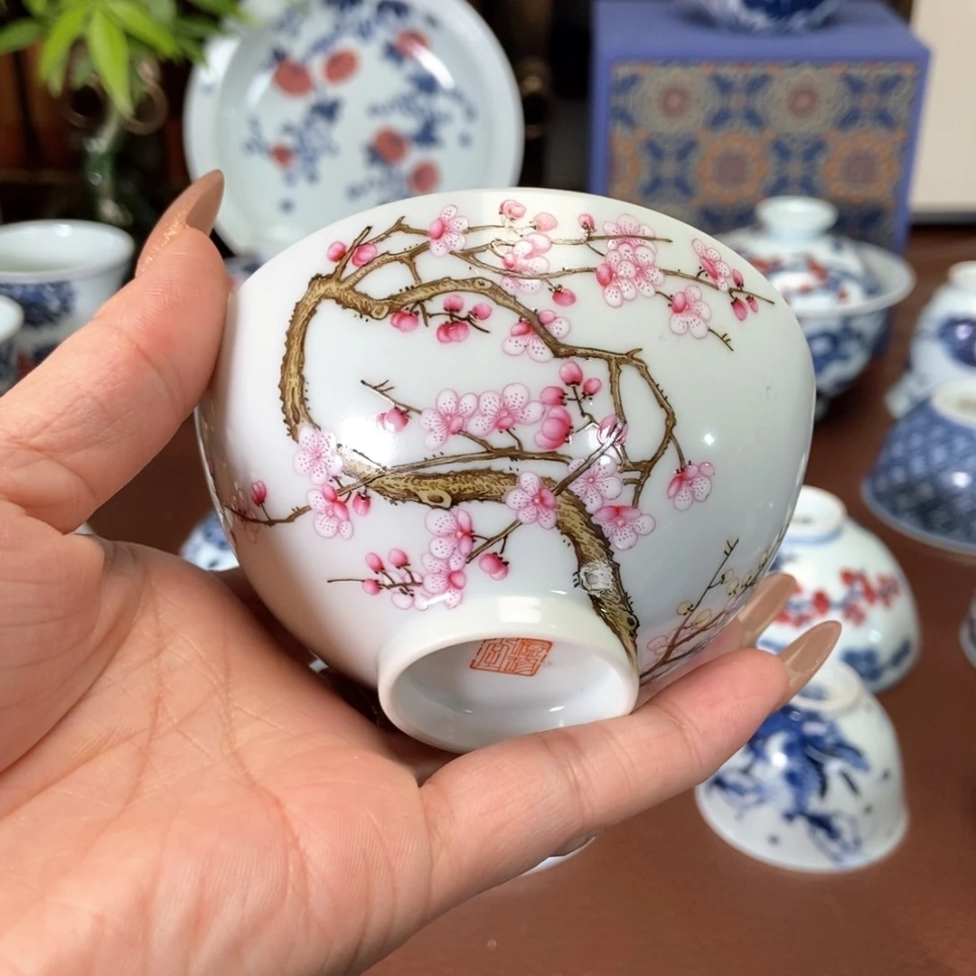 溢珍堂梅花鸡心杯海*?