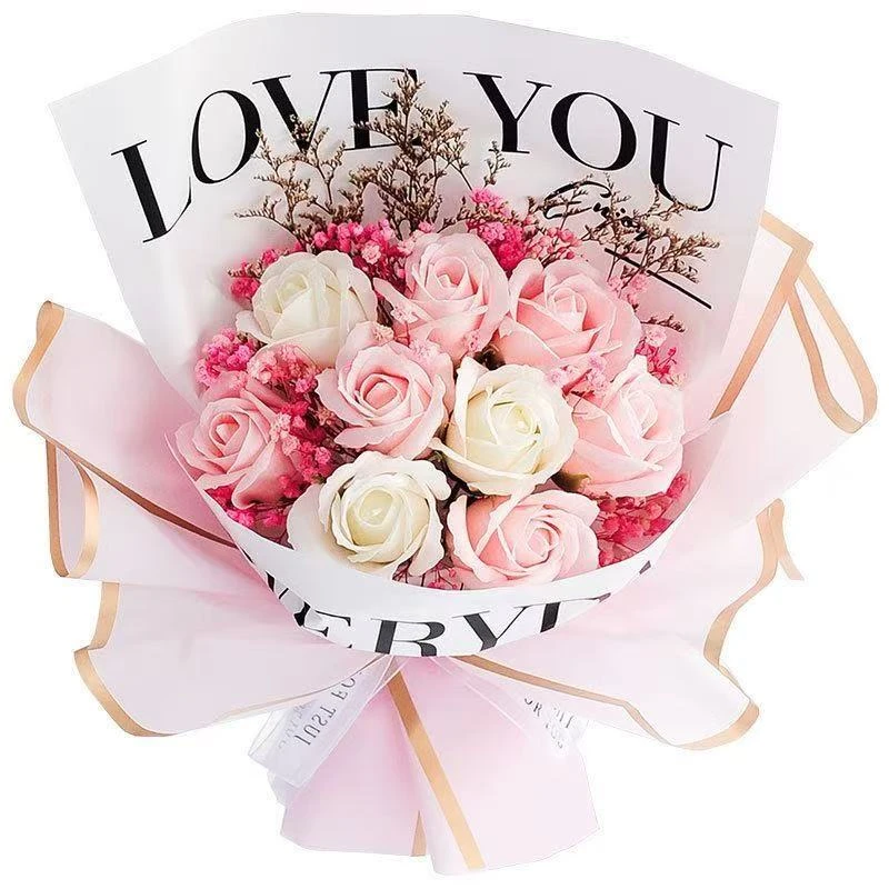 女神节送闺蜜女友永生花皂花玫瑰康乃馨向日葵香皂花干花生日礼物