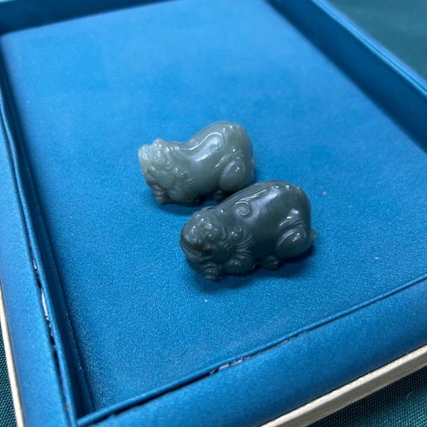 【潜珑】新疆和田玉貔貅吊坠多样性拍一发一卡 40mm