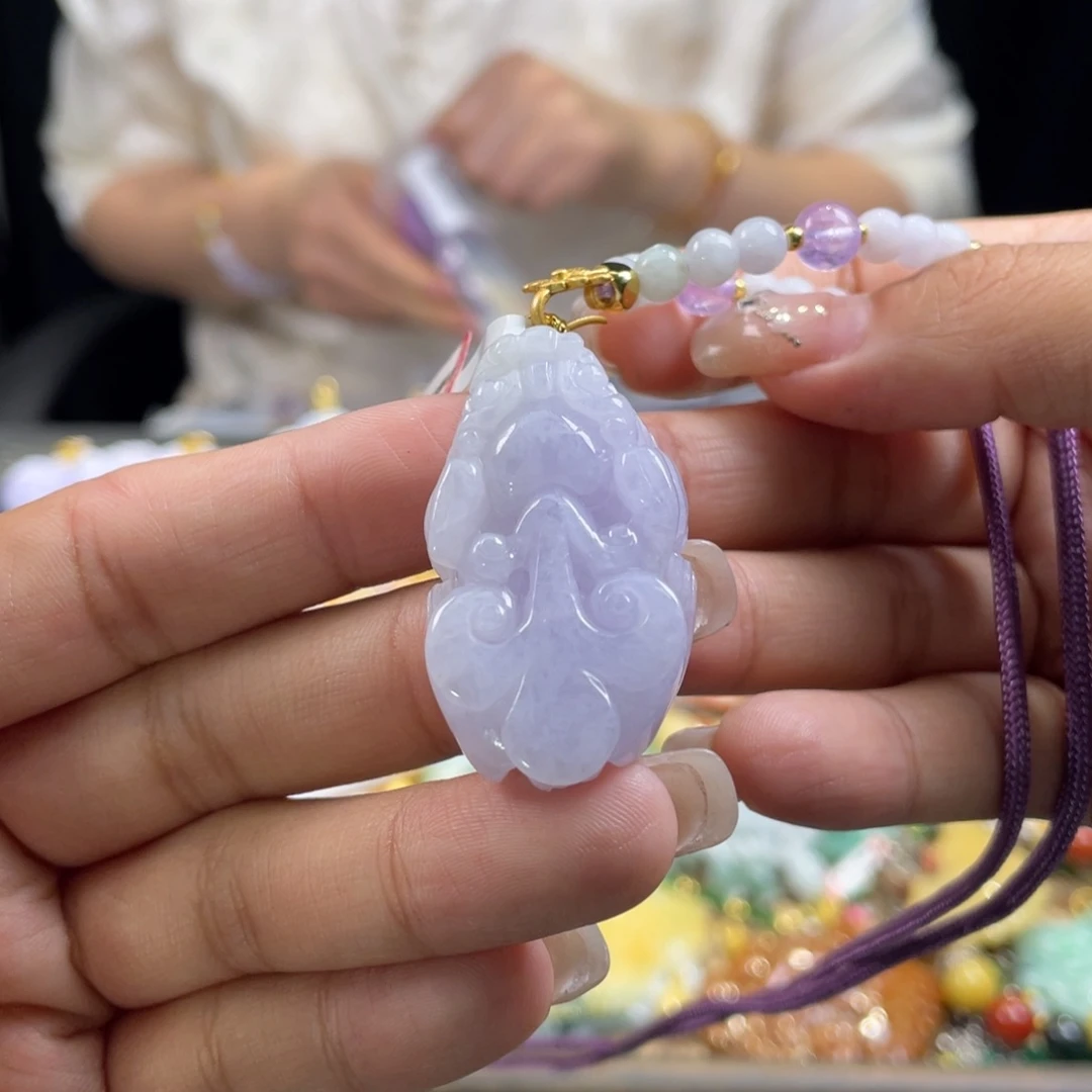 翡翠未镶嵌颈饰代编织