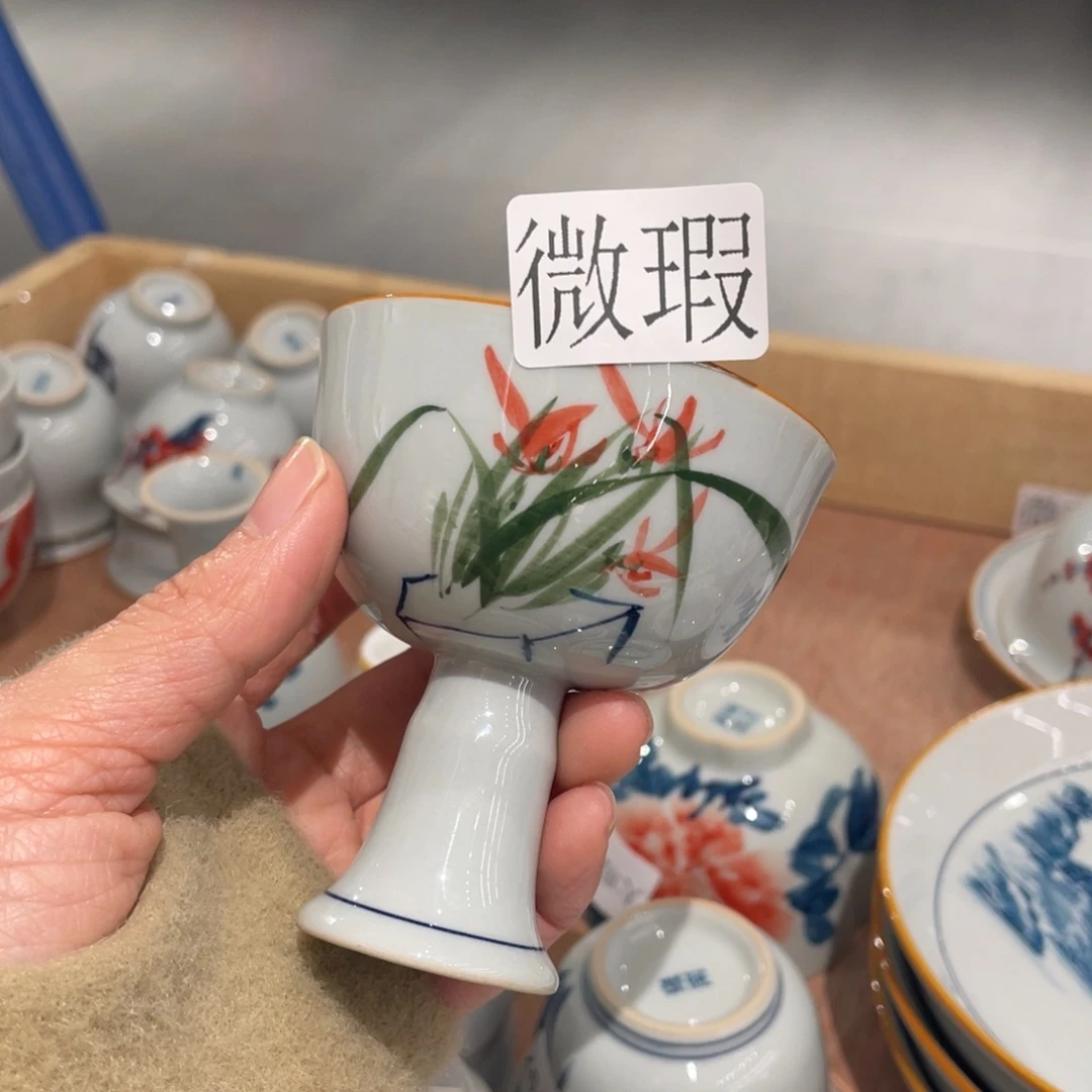 有瑕纯手绘釉下彩