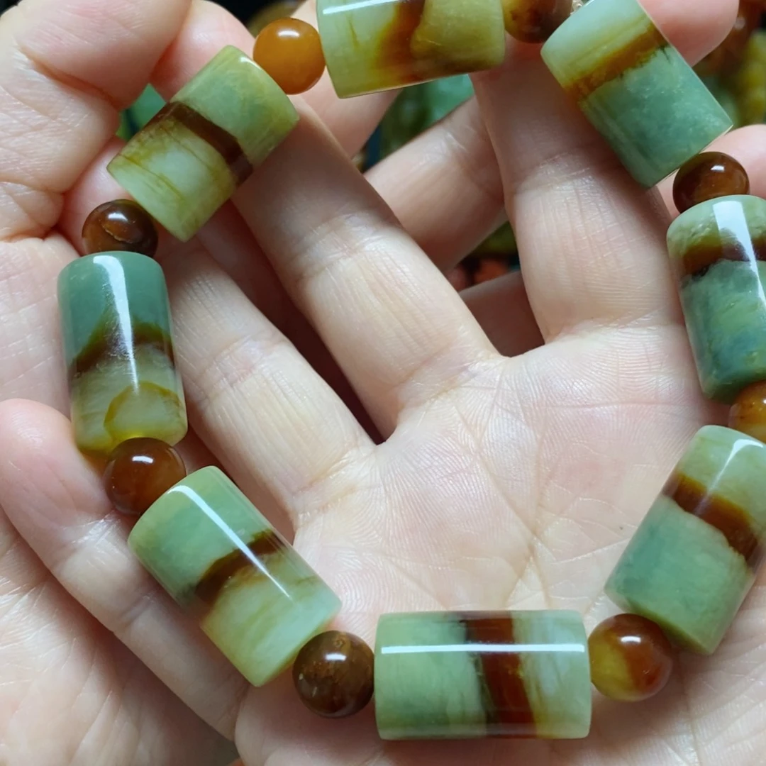 未镶嵌蛇纹石玉手链