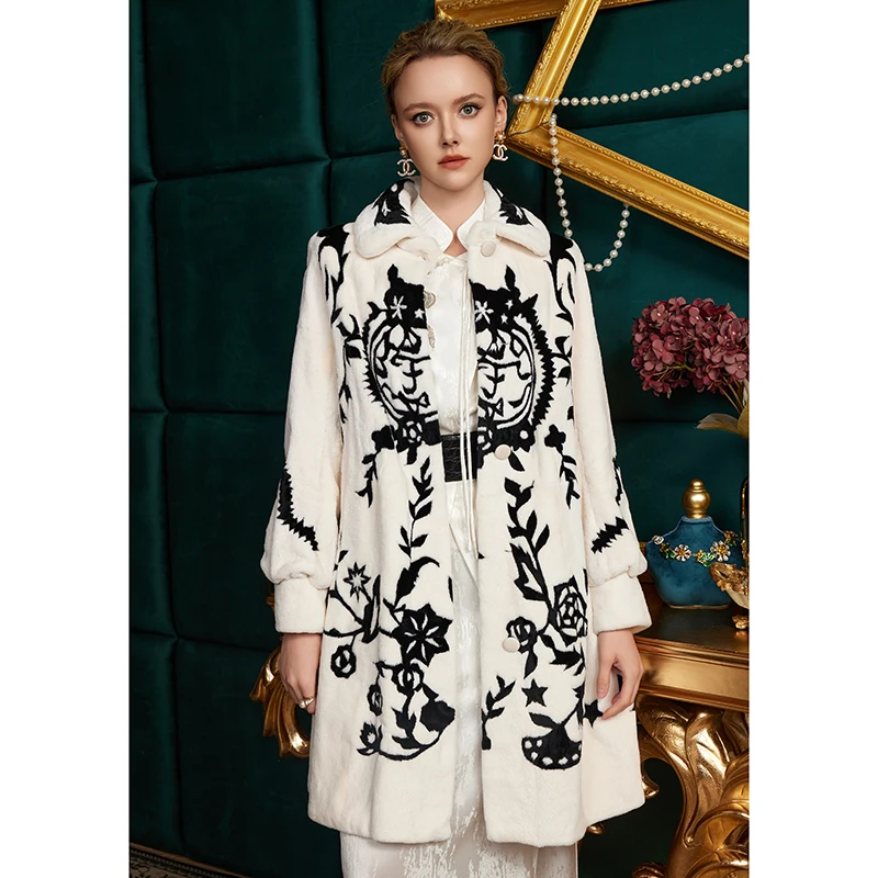 【永恒传说】2025新款水貂皮草外套年轻款皮毛一体裘皮大衣女S22173