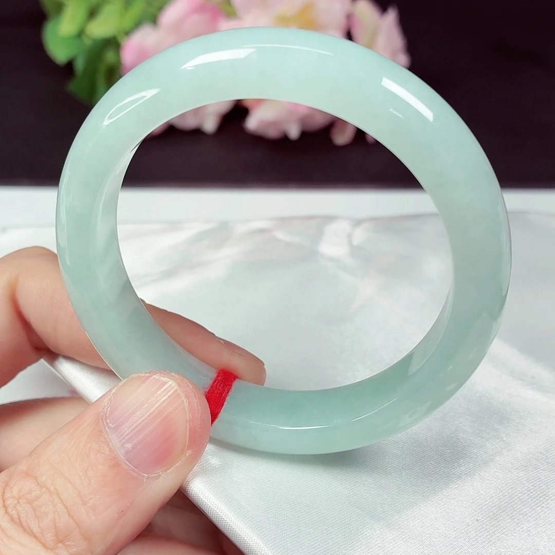 翡翠未镶嵌手镯55圈