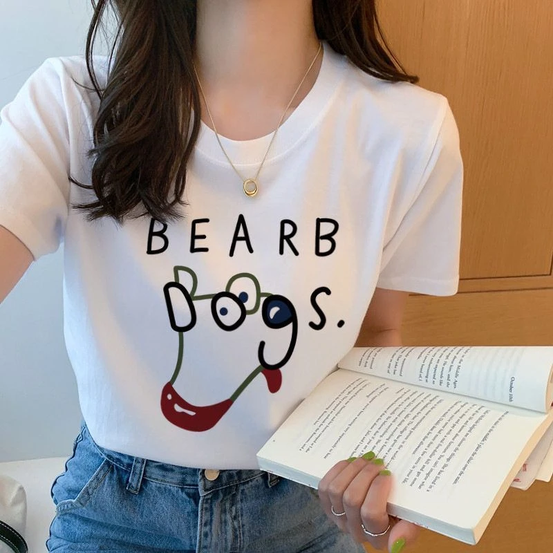 夏季新款短袖t恤女纯棉宽松韩版ins女装百搭卡通印花内搭半袖上