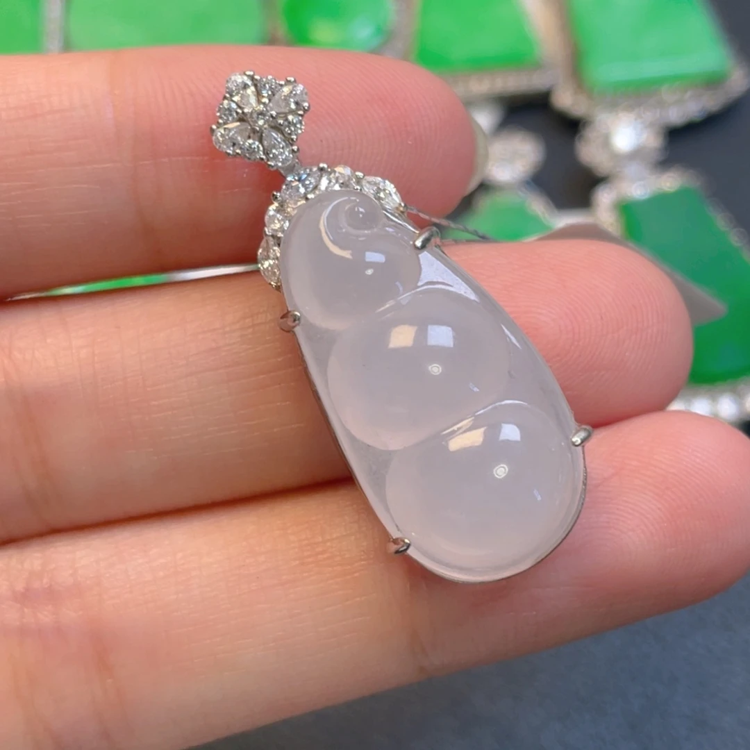 翡翠银S925镶嵌颈饰