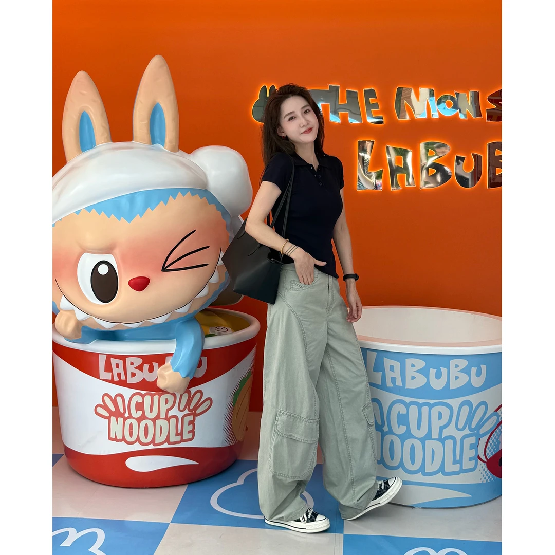 PH 夏季街头小众时尚轻薄重工洗水休闲宽松多袋工装裤 PH3059