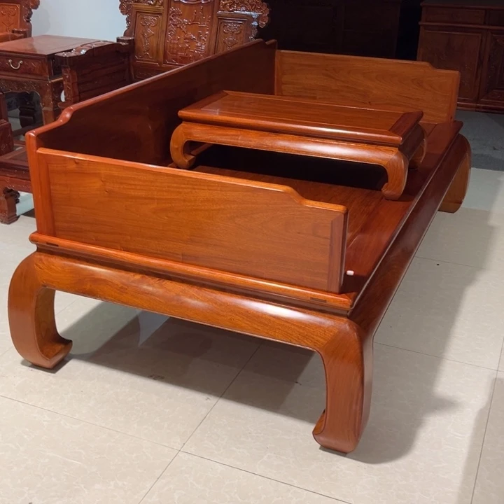 紫檀木类端景台宁****衰缅花罗汉床定金