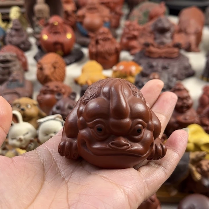 茶宠紫砂紫砂金蟾