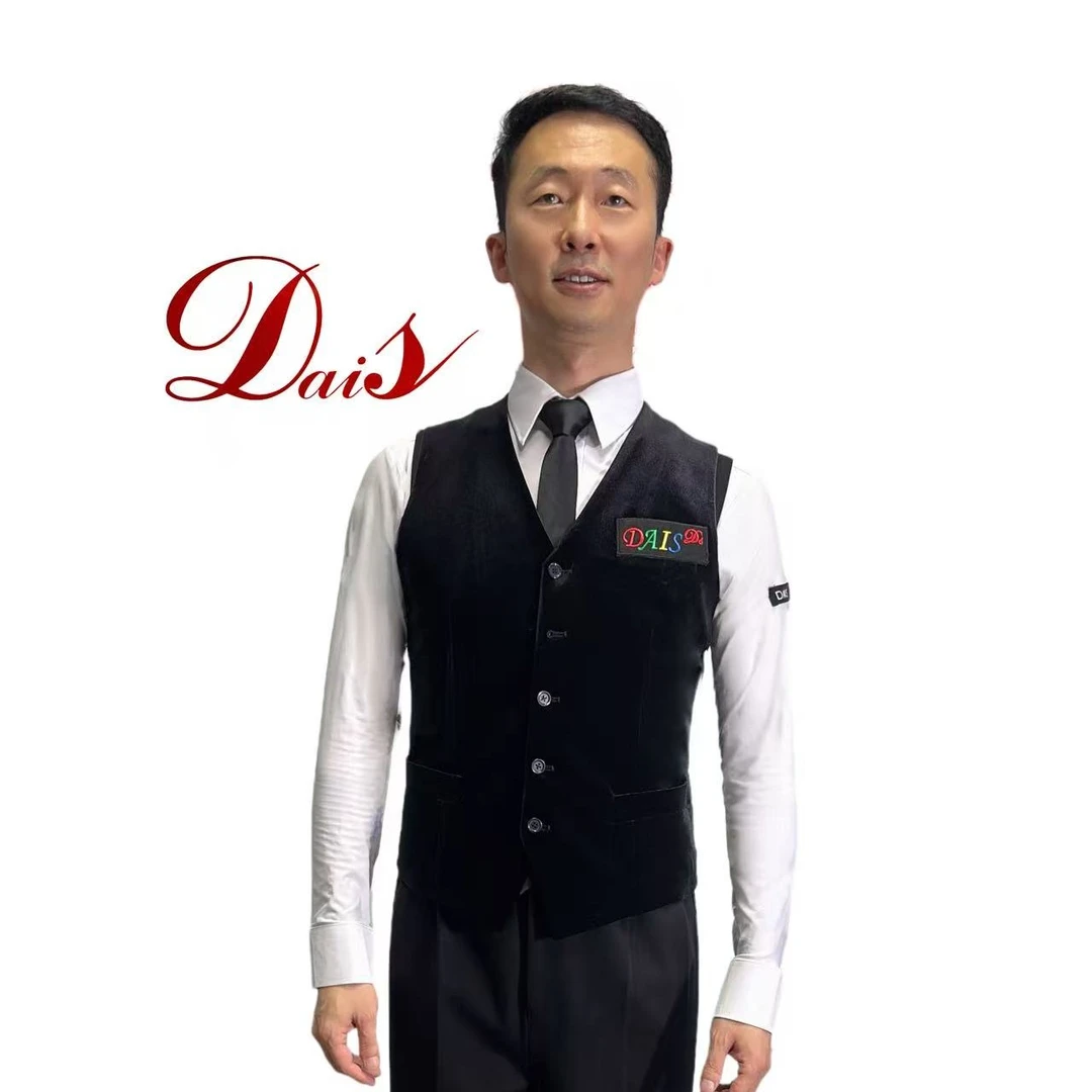 男士摩登舞交谊舞丝绒马甲练功服比赛表演专用上衣