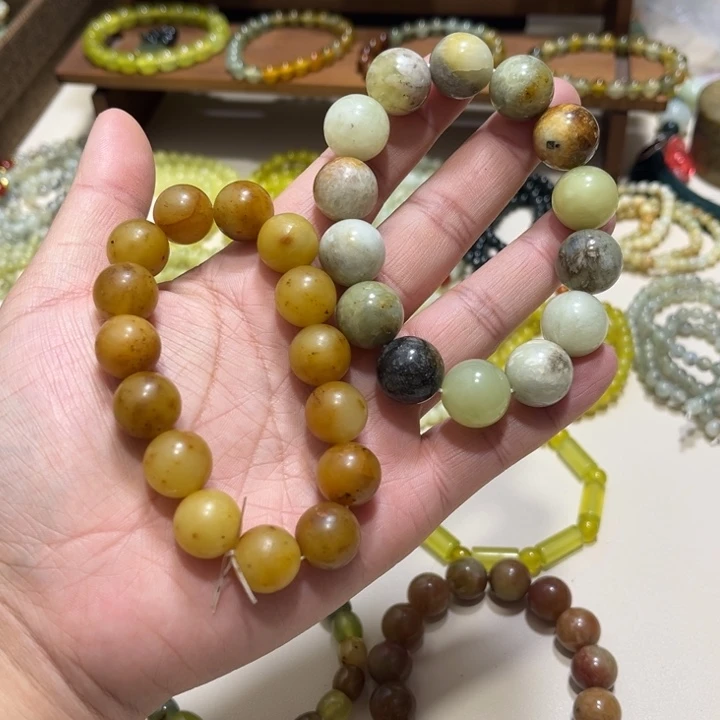 蛇纹石玉未镶嵌手链微瑕2号