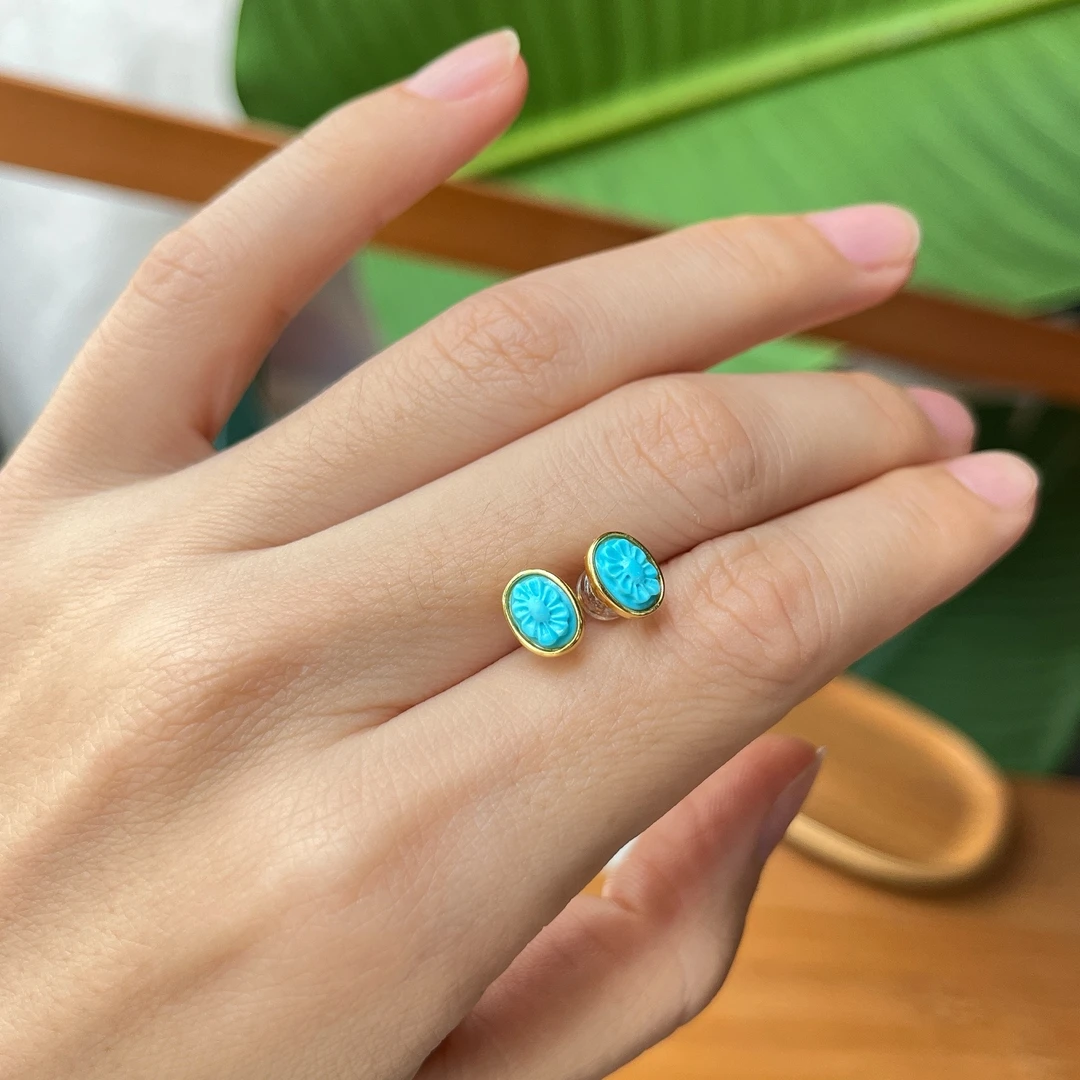 【郭老师】约5*7mmS925银美松格桑花耳钉